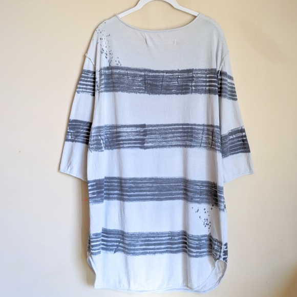 Raquel Allegra Painters Stripe Jersey Shirt Dress - Picture 7 of 13